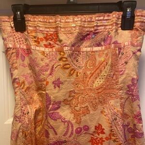 Adult small size 2 boutique halter style casual dress peach/pink color